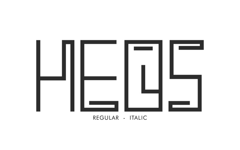 Декоративный шрифт Heos Display