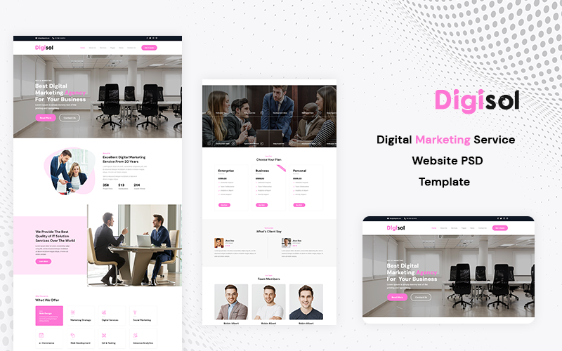 Digisol - PSD-Vorlage für digitales Marketing