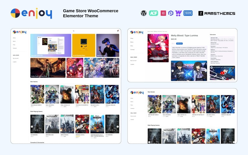 ENJOY - Tema WooCommerce del negozio di giochi