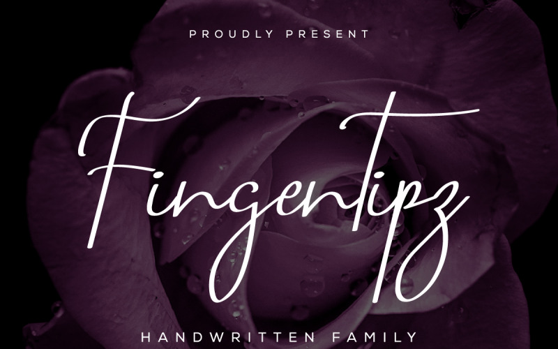 Fingertipz Handskrift Signaturteckensnitt