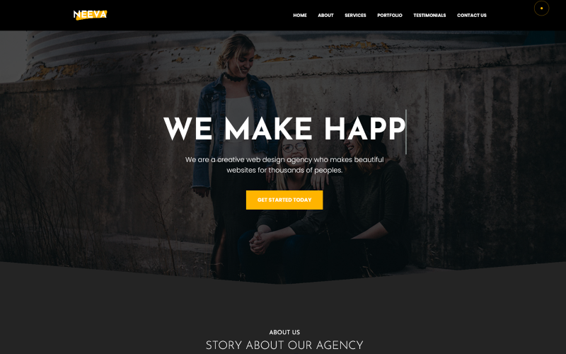 Neeva - Szablon agencji kreatywnej OnePage