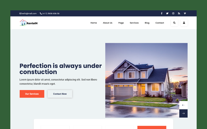 RentalH - HTML5-sjabloon voor onroerend goed