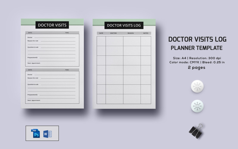 Doctor Visits Planner Corporate Identity Template