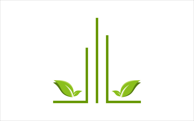 Groene tuin toren vector sjabloon