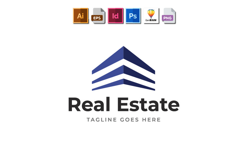 Modello di logo minimalista immobiliare