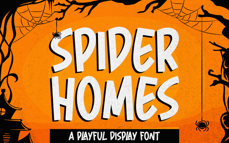 Spider Home - Speels lettertype