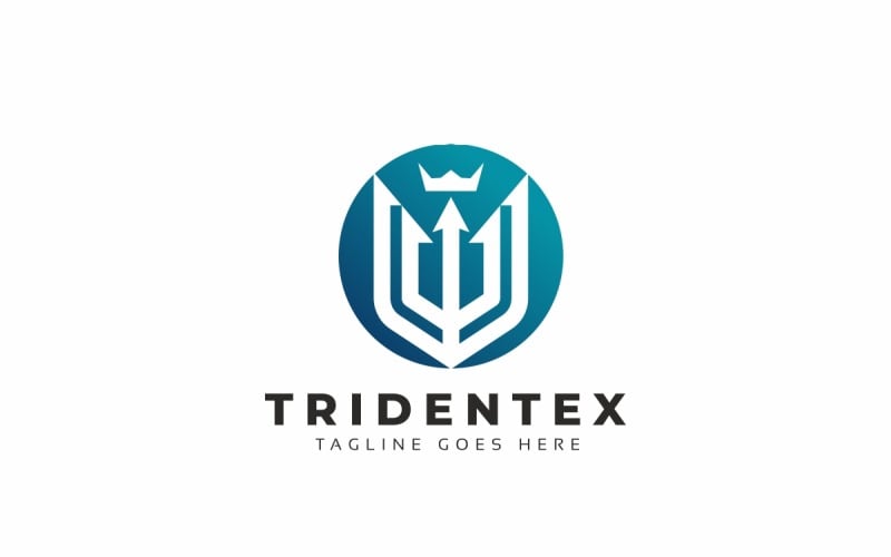 Trident Crown Logo Template