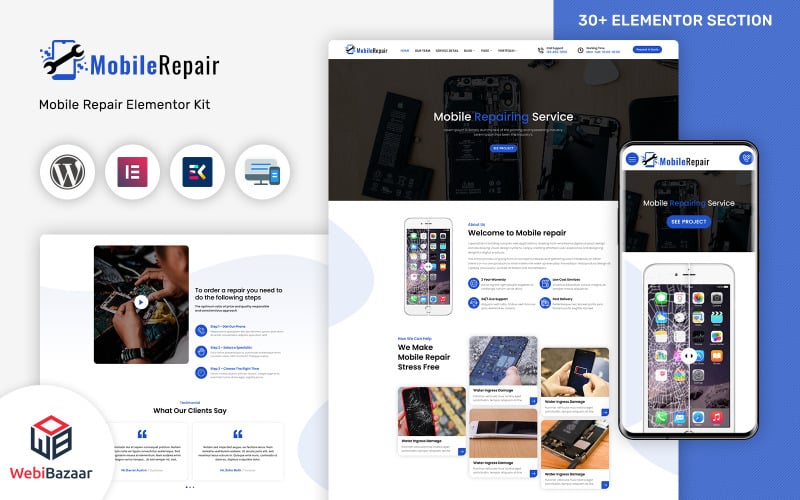 MobileRepair - 移动维修和计算机服务 WordPress 模板
