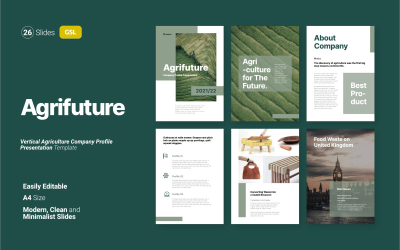 Agrifuture - Pionowy szablon Google Slides