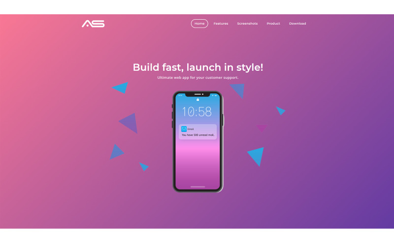 Apu | Modèle de page de destination d'application HTML5