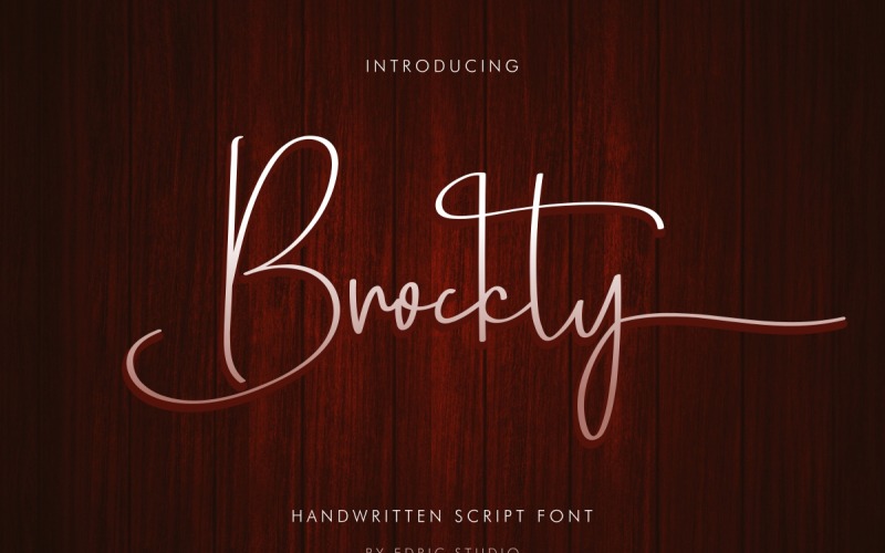 Brockly Signature handgeschreven scriptlettertype