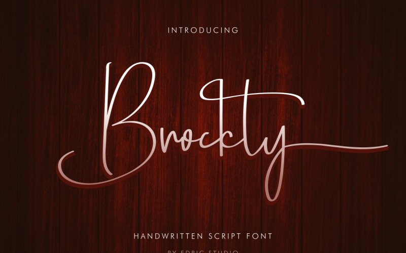 Carattere di script scritti a mano firma Brockly