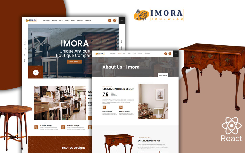 Imora - Antique React Шаблон