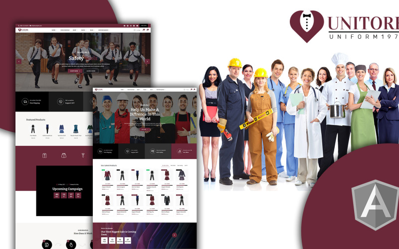 Unitore - Hoekige sjabloon voor uniforme winkel