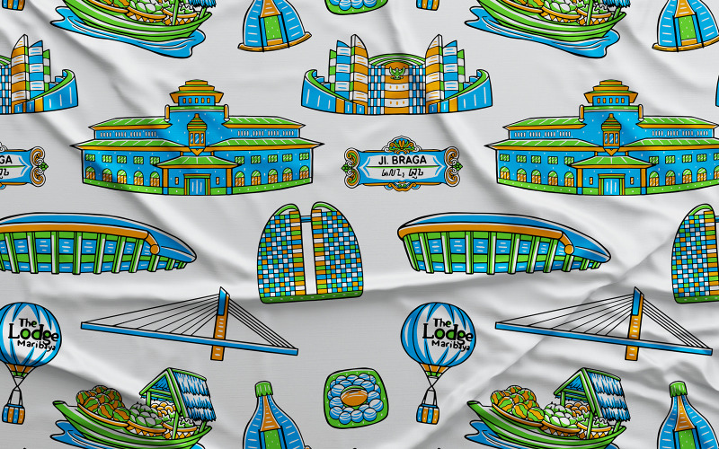 Bandung #02 - Vektor sömlöst mönster