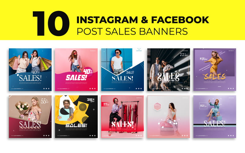 Meye Ten-Social Media Post Fashion Sales Diseño de banners