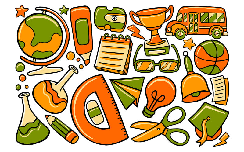 Ritorno a scuola - Doodle Vector #02