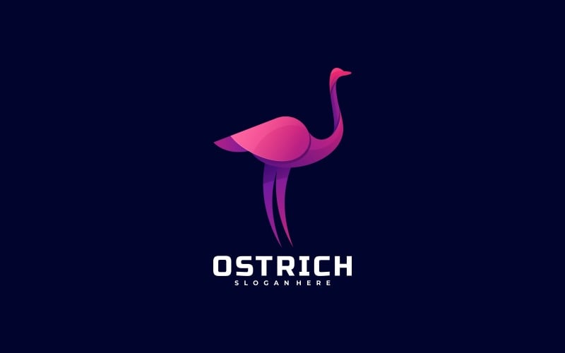 Ostrich Gradient Logo Template