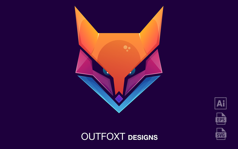 OutFoxt Gradyan Logo Şablonu
