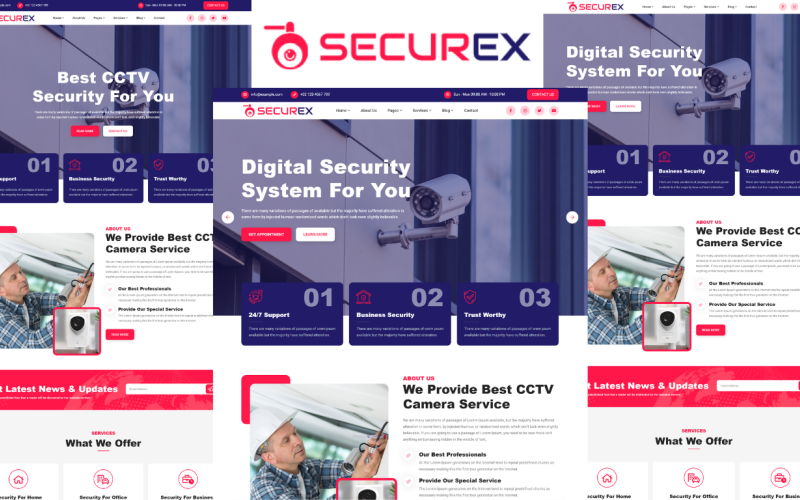 Securex - HTML5 шаблон веб-сайта CCTV Security