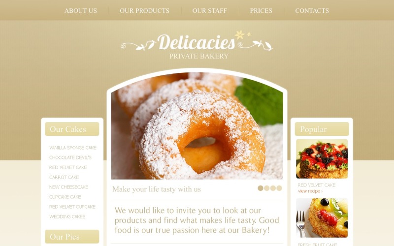Бесплатная тема WordPress для пекарни