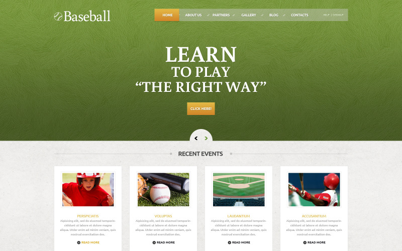 Безкоштовна адаптивна тема WordPress для бейсболу