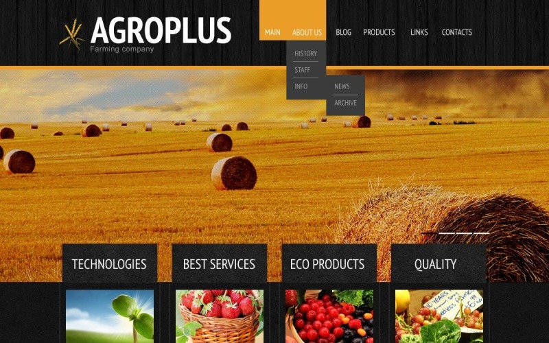 Безкоштовний дизайн веб-сайту WordPress про сільське господарство