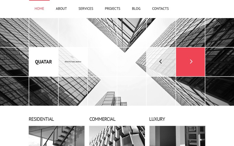 Darmowy motyw WordPress z usługami architektonicznymi