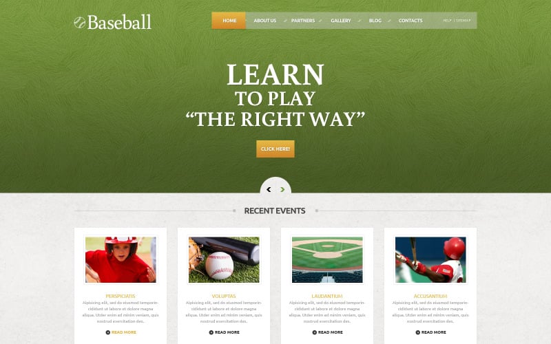 Free Baseball Responsive WordPress Theme