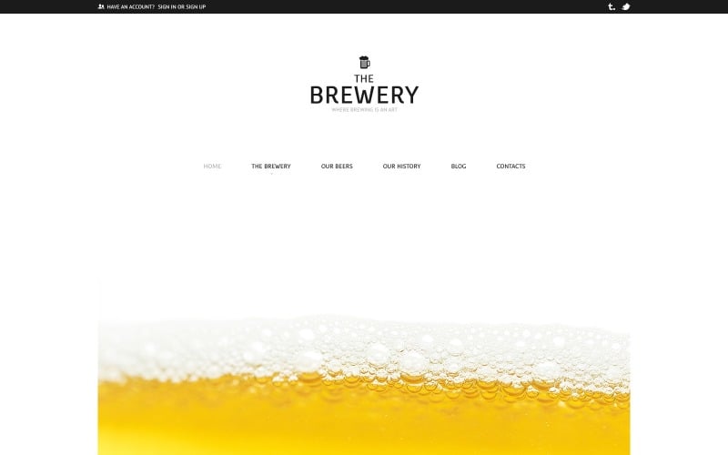 Free Brewery Business WordPress Theme