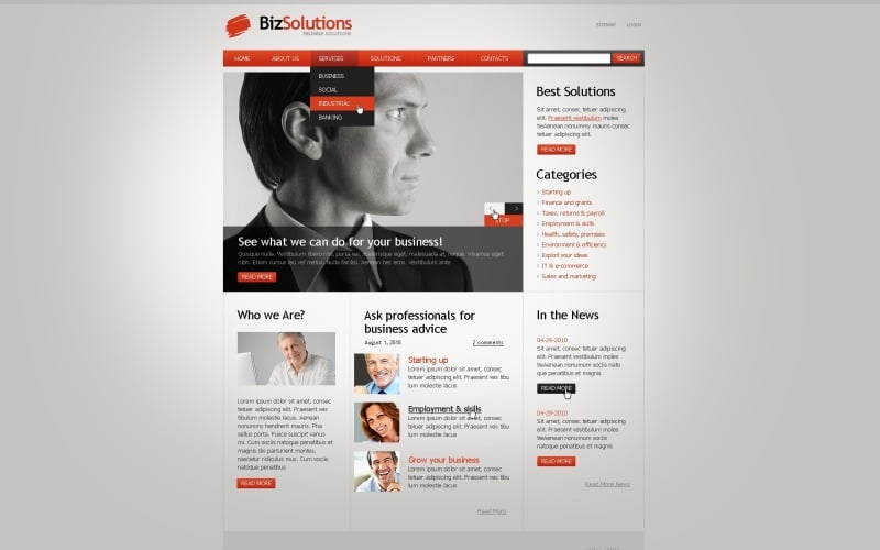 Free Business & Services Promotion WordPress Template