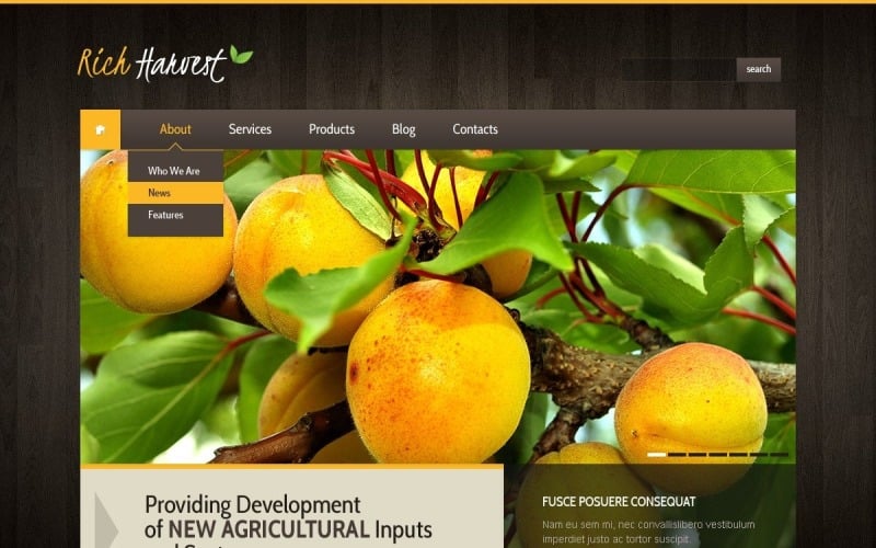 Free WordPress Template for Agriculture Company