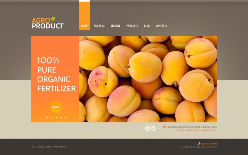 Free WordPress Template for Agriculture Website