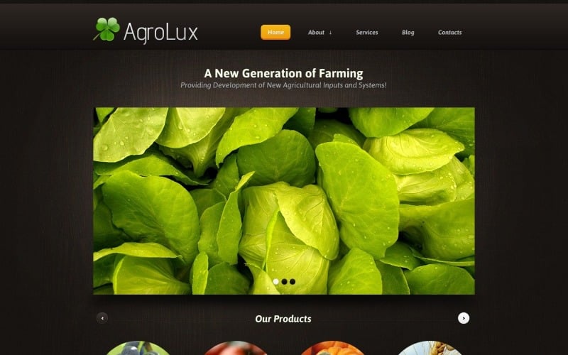 Free WordPress Theme for Agriculture Webpage
