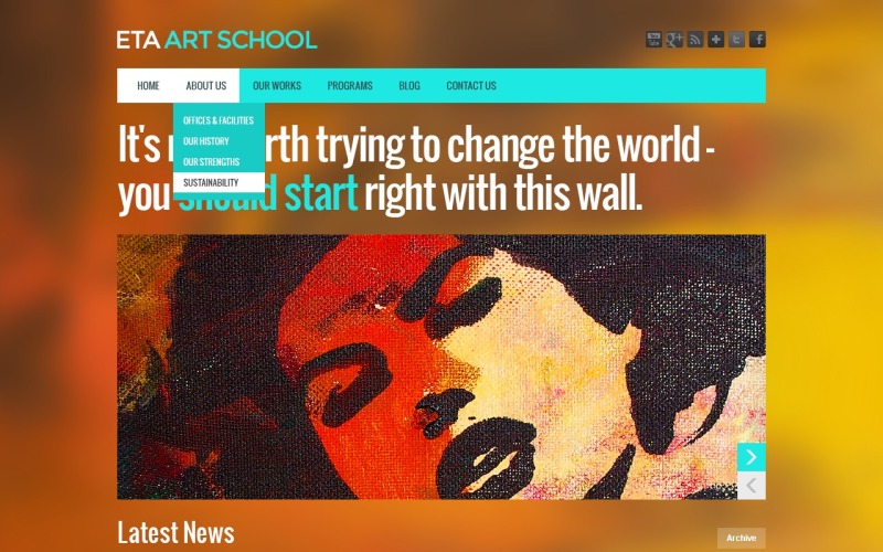 Gratis Art School WordPress -tema