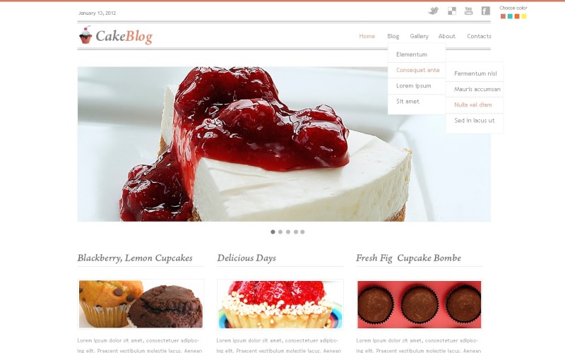 Gratis WordPress Bakerys Firm-webbplats