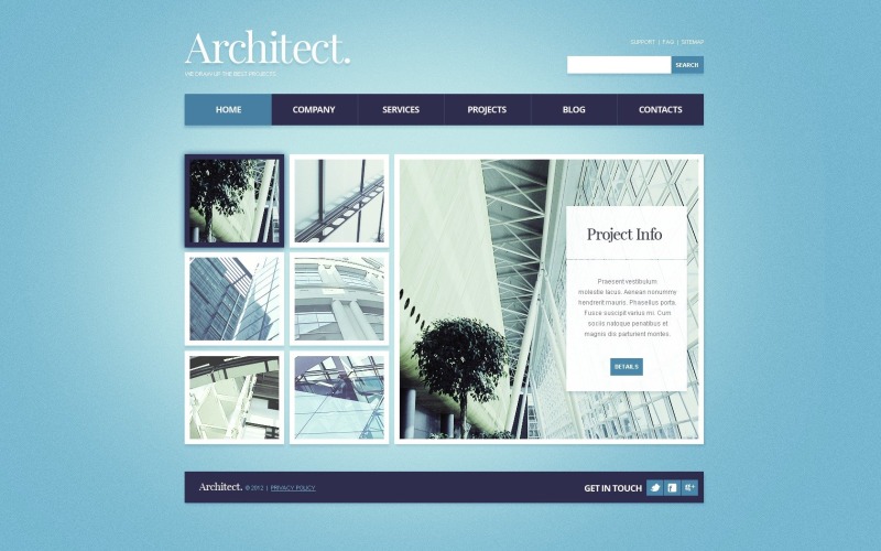 Gratis WordPress -design för arkitekturorganisation