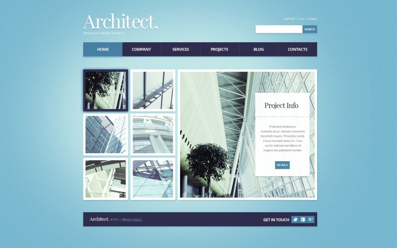Gratis WordPress-ontwerp voor architectuurorganisatie