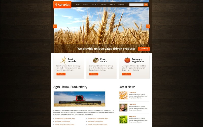 Gratis WordPress-sjabloon voor online bedrijven in de landbouw