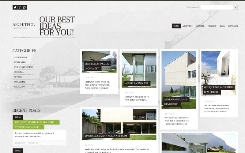 Gratis WordPress -tema för Architecture Bureau