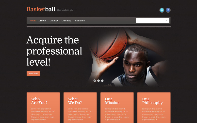 Ingyenes Basketball Bootstrap WordPress sablon