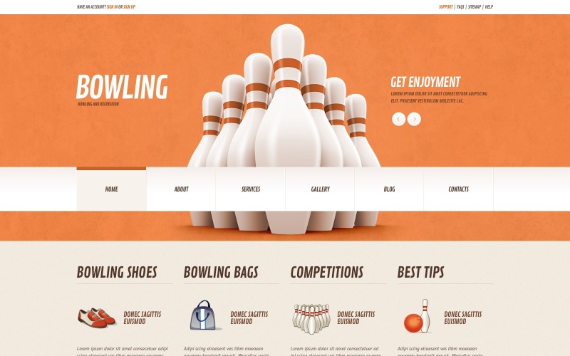 Ingyenes bowlingra reagáló WordPress téma