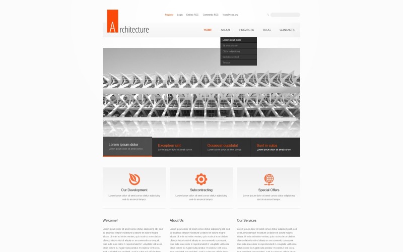 Modèle WordPress d'architecture réactive gratuit