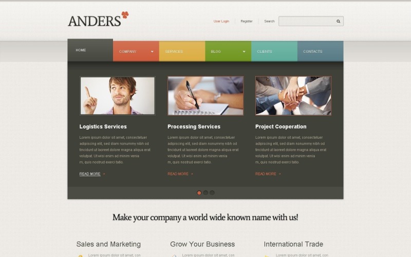 Modelo gratuito de WordPress para negócios online de publicidade