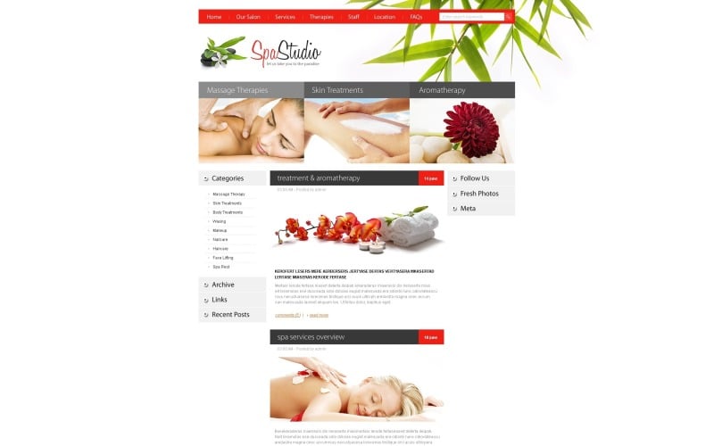 Plantilla WordPress gratuita para salón de belleza
