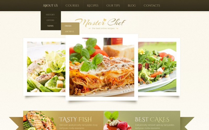 Tema WordPress gratuito di cucina beige