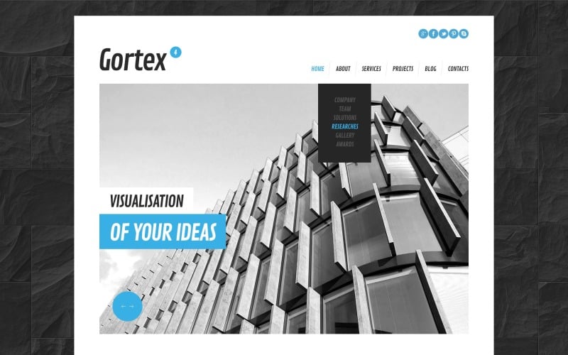 Tema WordPress gratuito do Architectural Bureau