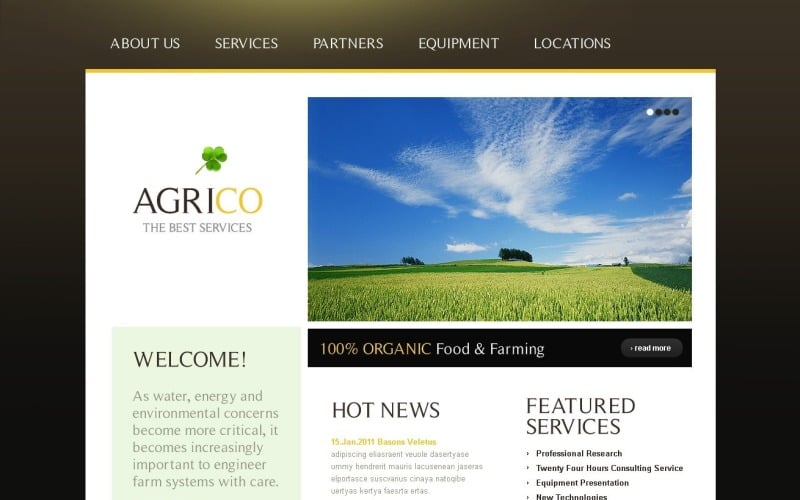 Zdarma téma WordPress pro online podnikání v oblasti zemědělství