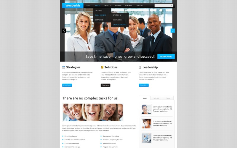 Безкоштовний шаблон WordPress для просування бізнесу та послуг в Інтернеті