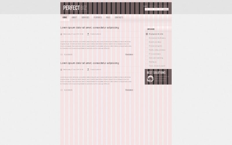 Bezplatná webová stránka WordPress pro online podnikání a služby
